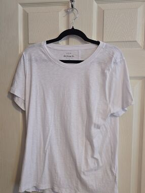 J. Crew White Girlfriend Tee